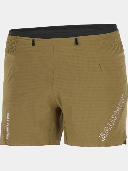 Salomon Sense Aero 5'' Shorts M férfi sport rövidnadrág oliva színben 4