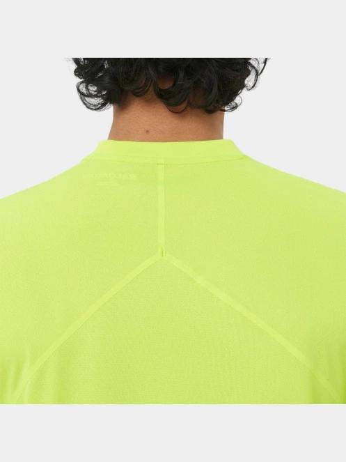 Salomon Sense Aero Ss Tee Gfx M férfi rövid ujjú sport póló zöld színben 4