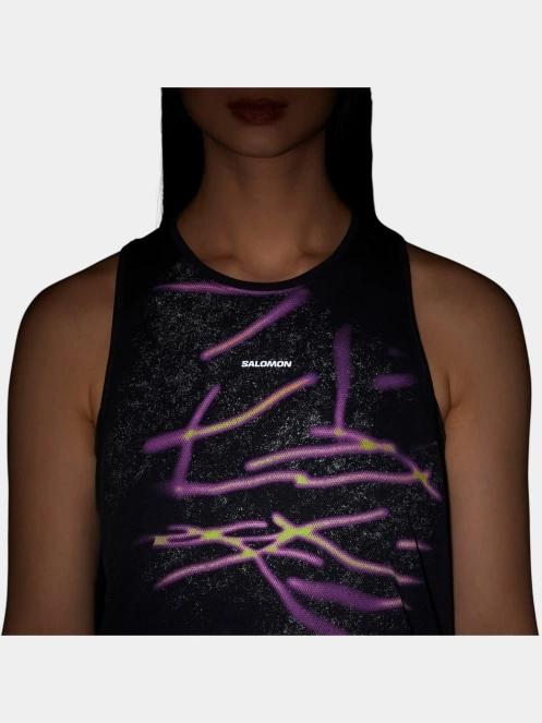 Salomon Shkout Core Tank Gfx W női tank top fekete színben 4
