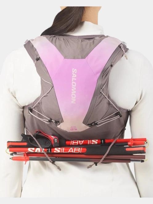 Salomon Adv Skin 12 W Grad Set női futómellény lila színben 5