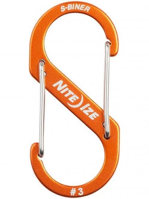 Niteize S-Biner® Alumínium S (dupla) Karabiner #3 - Narancsszín karabiner narancssárga színben 2