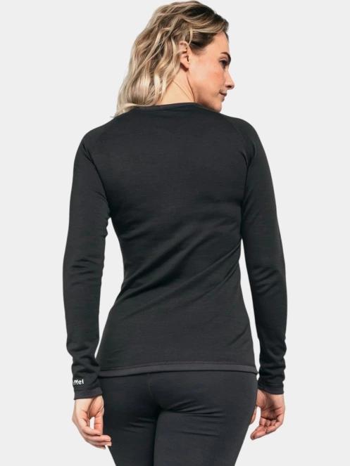 Schöffel Merino Sport Shirt 1/1 Arm W női aláöltöző felső fekete színben 4