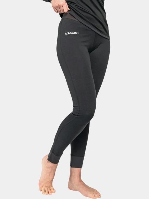 Schöffel Merino Sport Pants long W női aláöltöző nadrág fekete színben 2