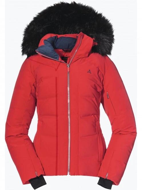 Schöffel Down Jacket Maribor L női síkabát piros színben 6