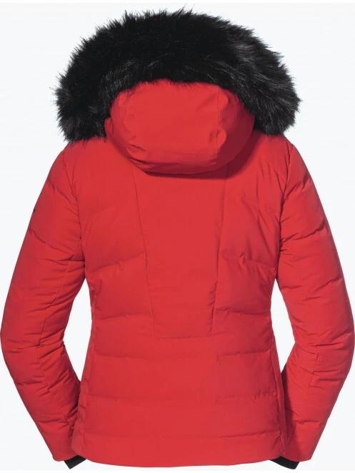 Schöffel Down Jacket Maribor L női síkabát piros színben 7