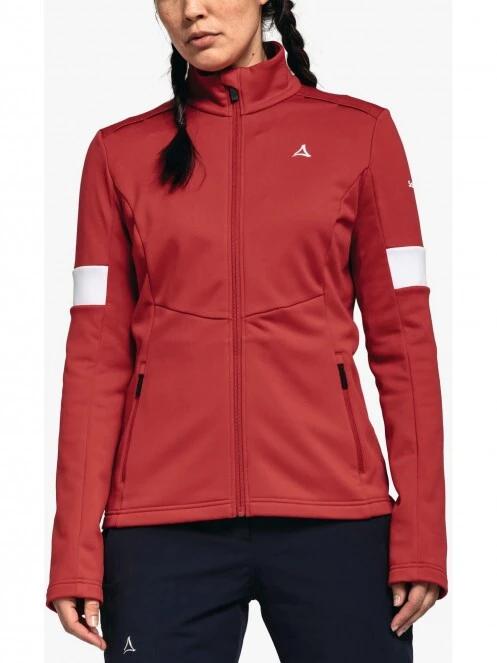 Schöffel Fleece Jacket Grassen L női polár pulóver piros színben 2
