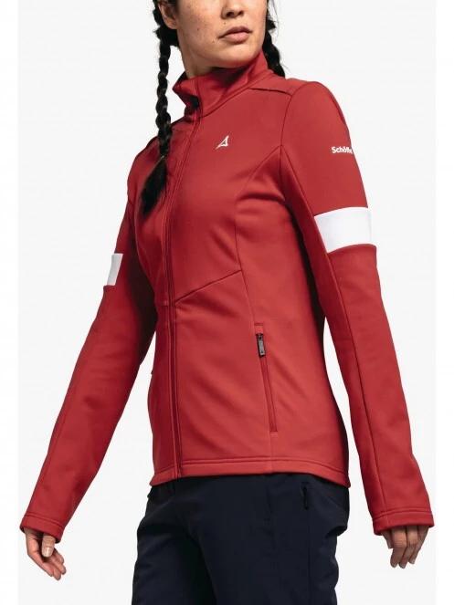 Schöffel Fleece Jacket Grassen L női polár pulóver piros színben 3