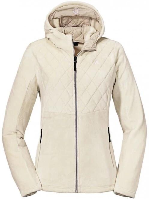 Schöffel Fleece Hoody Stockalp L női kapucnis pulóver fehér színben 5