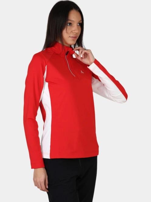 Schöffel Longsleeve Fiss L női polár pulóver piros színben 5