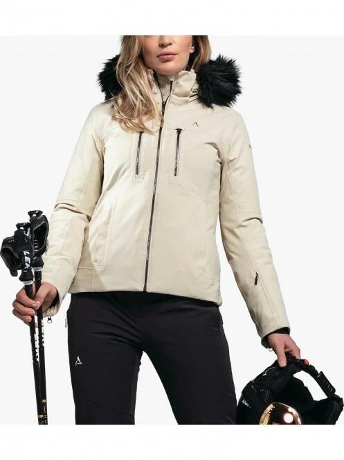 Schöffel Ski Jacket Baracon L női síkabát fehér színben 2