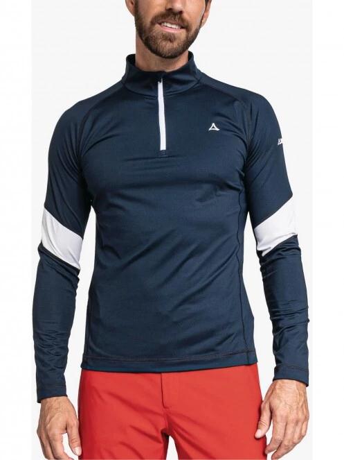 Schöffel Longsleeve Glatthorn M férfi polár pulóver sötétkék színben 2