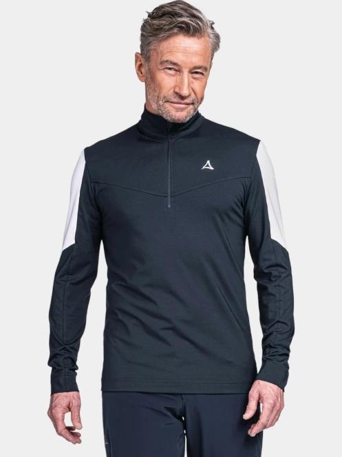 Schöffel Longsleeve Fiss M férfi polár pulóver sötétkék színben 2