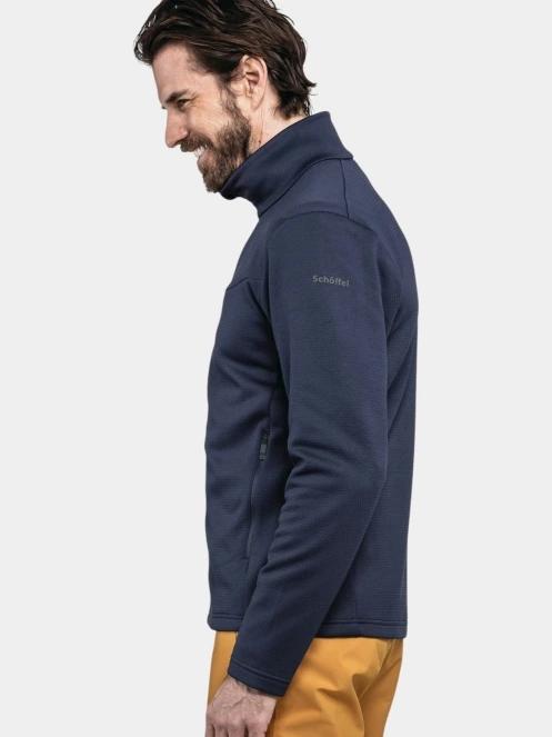 Schöffel Fleece Jk Style Pine MNS férfi polár pulóver sötétkék színben 3
