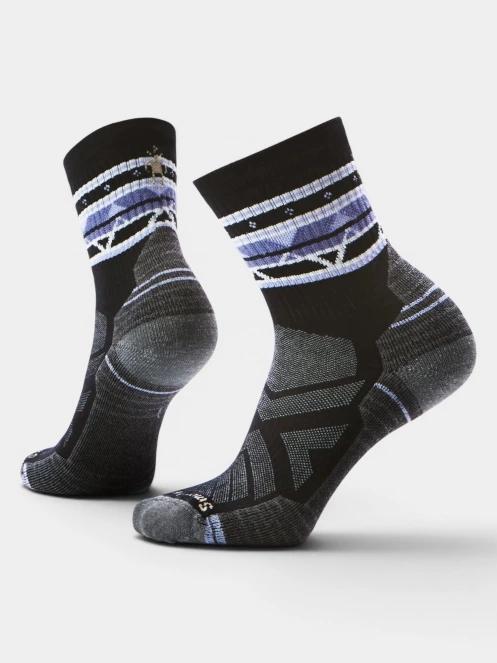 Smartwool Women's Hike Light Cushion Zig Zag Valley Mid Crew Socks női túrazokni fekete színben 2