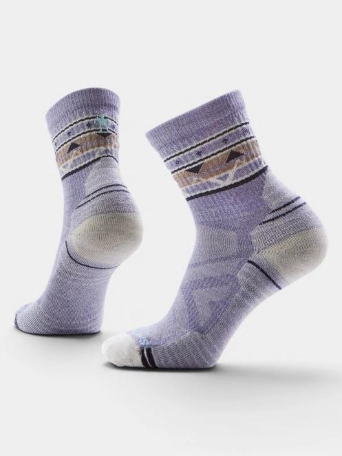 Smartwool Women's Hike Light Cushion Zig Zag Valley Mid Crew Socks női túrazokni lila színben 2