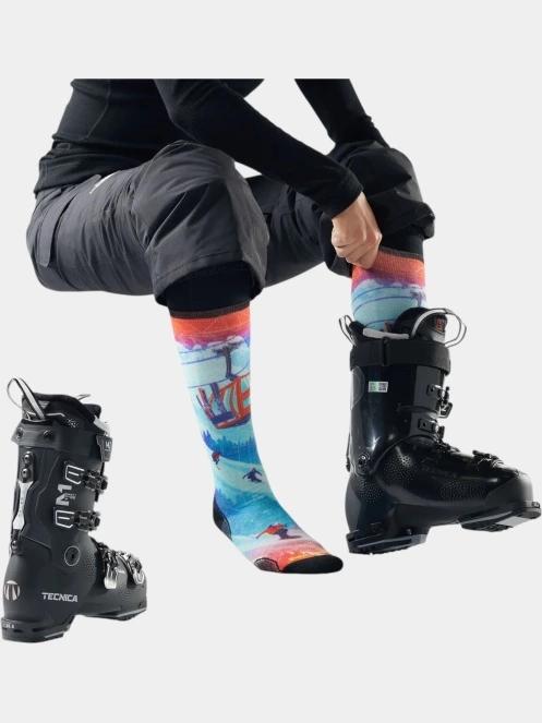 Smartwool Ski Zero Cushion Ski Day Print OTC Socks férfi sízokni multikolor színben 3
