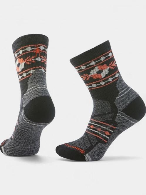 Smartwool Women's Hike Light Cushion Retro Floral Mid Crew Socks női túrazokni szürke színben 2