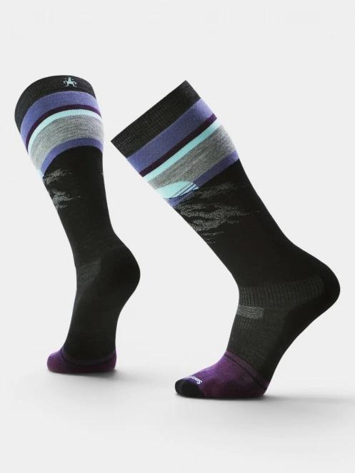 Smartwool Snowboard Targeted Cushion Mountain Sunrise OTC Socks férfi sízokni fekete színben 2