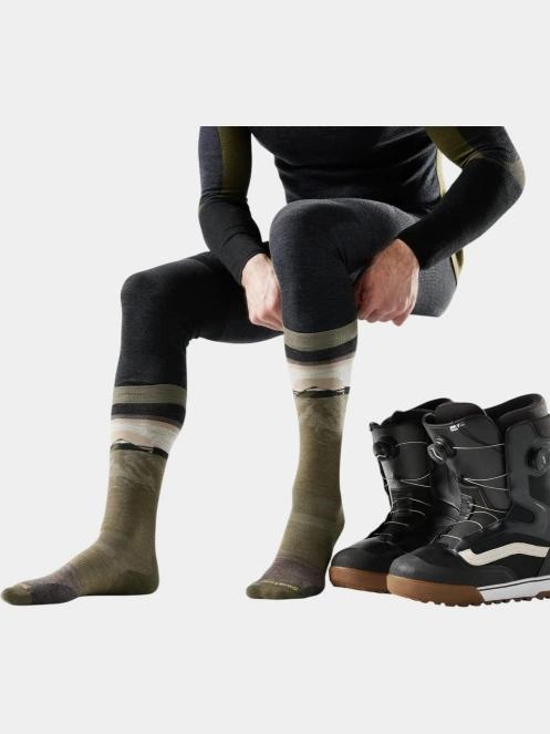 Smartwool Snowboard Targeted Cushion Mountain Sunrise OTC Socks férfi sízokni oliva színben 3