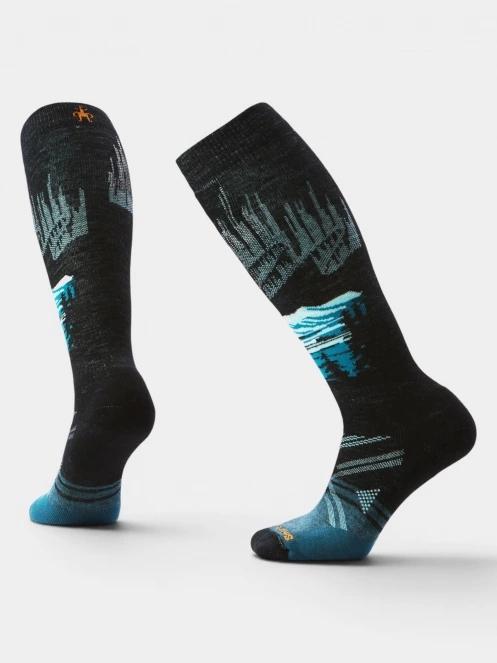 Smartwool Women's Ski Full Cushion Alpine Auroras OTC Socks női sízokni fekete színben 2