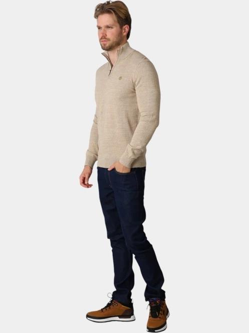 Timberland Williams River Cotton 1/4 Zip Sweater férfi kötött pulóver szürke színben 5