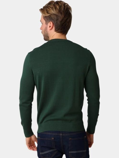 Timberland Williams River Cotton Crew Neck Sweate férfi kötött pulóver sötétzöld színben 4