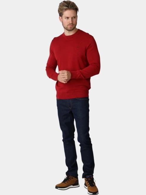 Timberland Williams River Cotton Crew Neck Sweate férfi kötött pulóver bordó színben 5