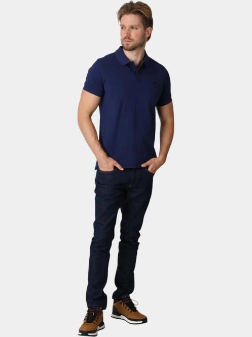 Timberland Millers River Pique SS Polo férfi galléros póló sötétkék színben 5
