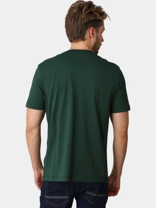 Timberland Established 1973 SS Embroidered Tee férfi rövid ujjú póló sötétzöld színben 4