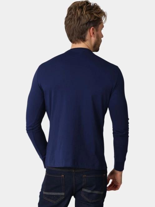 Timberland Dunstan River Tree Embroidered LS Tee férfi hosszú ujjú póló sötétkék színben 4