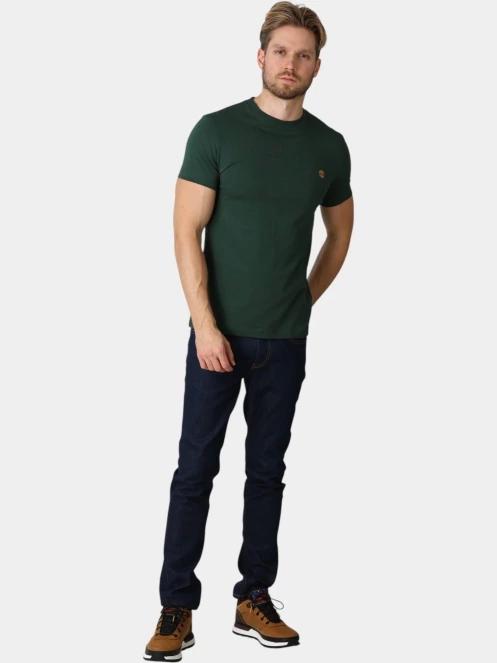 Timberland Dunstan River SS Tee (Slim) férfi rövid ujjú póló sötétzöld színben 5