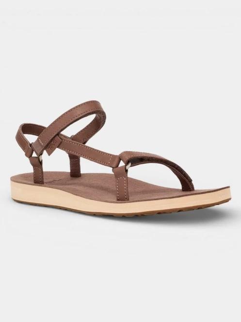 Teva Original Universal Slim Lea női szandál barna színben 2