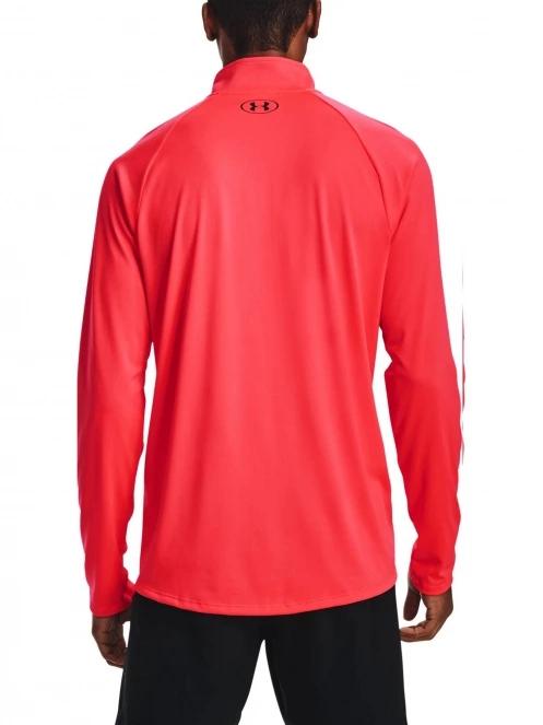 Under Armour Ua Tech 2.0 1/2 Zip férfi hosszú ujjú sport póló piros színben 3