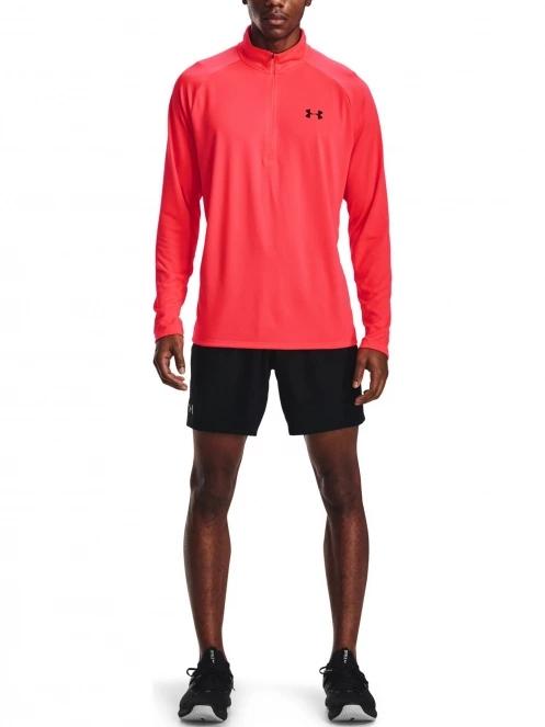 Under Armour Ua Tech 2.0 1/2 Zip férfi hosszú ujjú sport póló piros színben 4