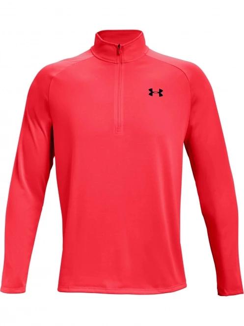 Under Armour Ua Tech 2.0 1/2 Zip férfi hosszú ujjú sport póló piros színben 6