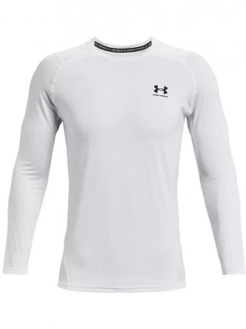 Under Armour UA HG Armour Fitted LS férfi hosszú ujjú sport póló fehér színben 2