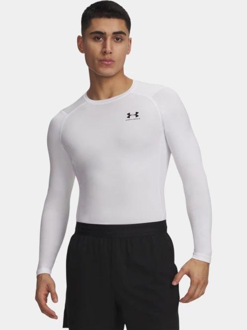 Under Armour UA HG Armour Comp LS férfi hosszú ujjú sport póló fehér színben 2
