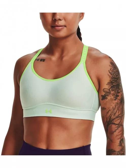 Under Armour UA Infinity Mid Covered női sportmelltartó zöld színben 2