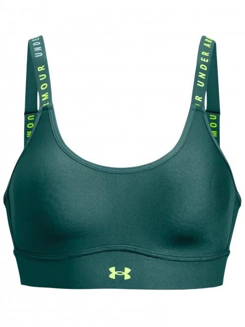 Under Armour Infinity Covered Mid női sportmelltartó zöld színben 6