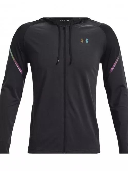 Under Armour UA Rush FZ Hoodie férfi kapucnis pulóver fekete színben 5