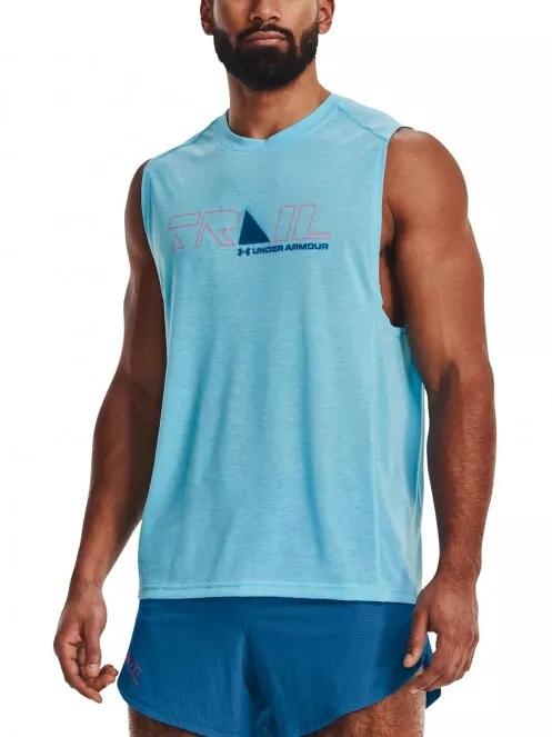Under Armour UA Breeze 2.0 Trail Tank férfi atléta világoskék színben 2