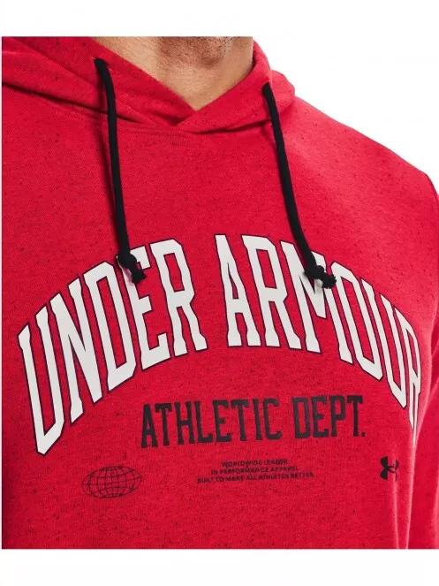 Under Armour UA Rival Try Athlc Dept HD férfi kapucnis pulóver piros színben 4
