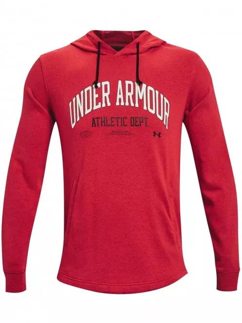 Under Armour UA Rival Try Athlc Dept HD férfi kapucnis pulóver piros színben 5