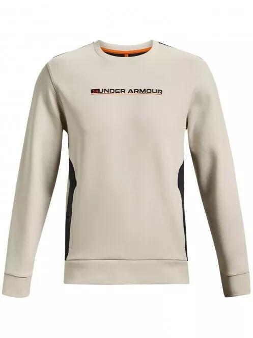 Under Armour UA SUMMIT KNIT CREW férfi pulóver homok színben 5