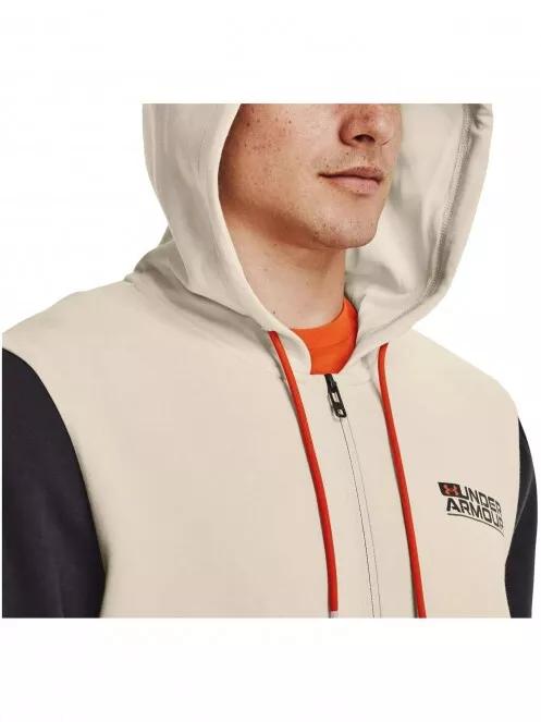 Under Armour UA SUMMIT KNIT FZ HD férfi kapucnis pulóver homok színben 4