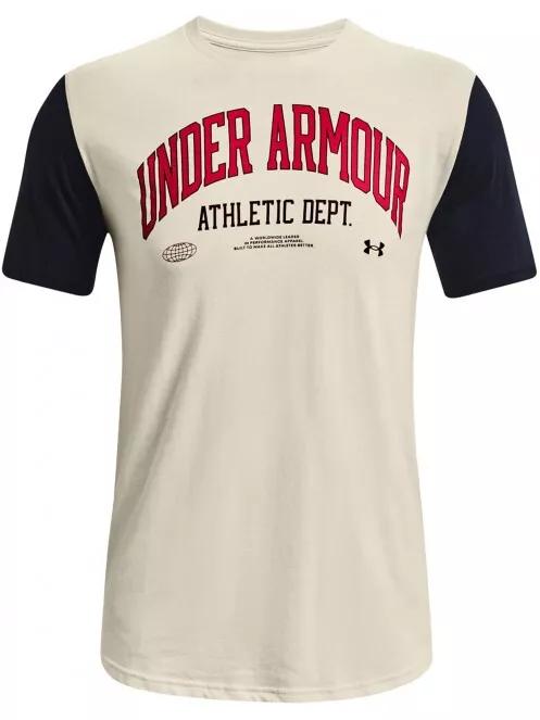 Under Armour UA ATH DEPT CLRBLK SS férfi rövid ujjú póló homok színben 5