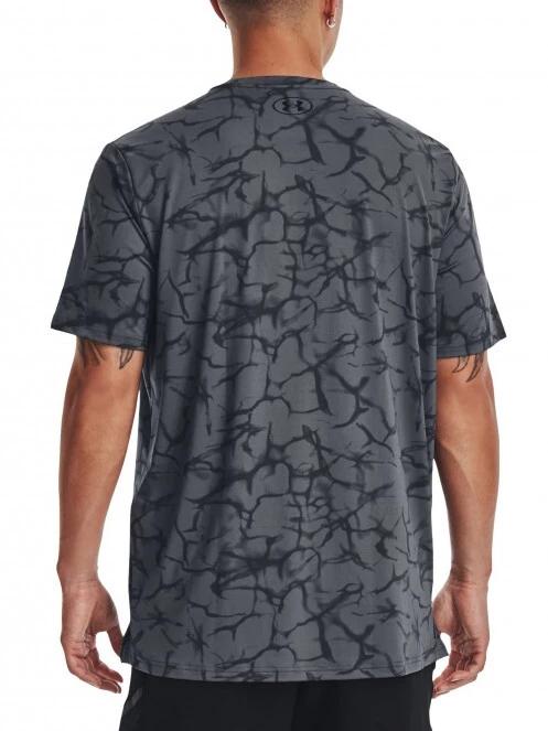 Under Armour Ua Rush Energy Print Ss férfi rövid ujjú sport póló szürke színben 3