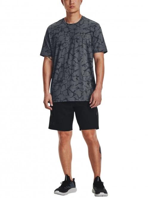 Under Armour Ua Rush Energy Print Ss férfi rövid ujjú sport póló szürke színben 4