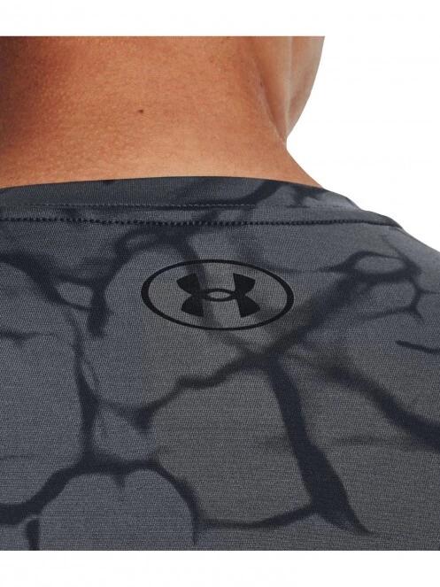 Under Armour Ua Rush Energy Print Ss férfi rövid ujjú sport póló szürke színben 5