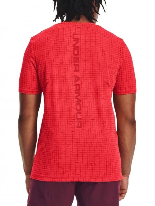 Under Armour UA M Seamless Grid SS férfi rövid ujjú sport póló piros színben 3